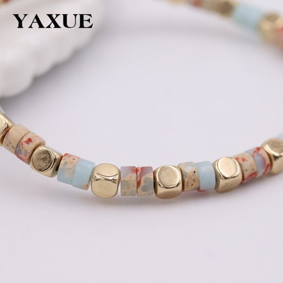 Retro Chic Jewelry New Retro Imitation Stone Bracelet Handmade
